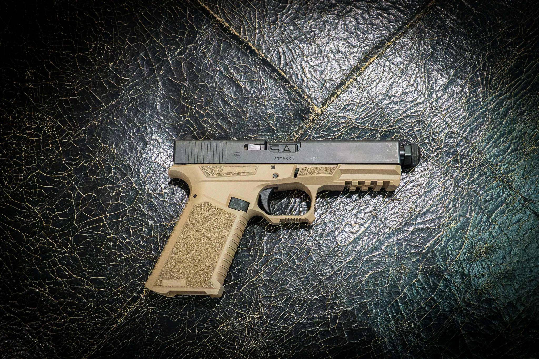 Safe House Built — Sandstrike (Tan Frame / Black Barrel)