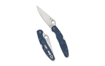 Spyderco Police 4 Ltwt 4.38" Blu/slv