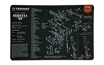Tekmat Pistol Mat Beretta 92 Blk