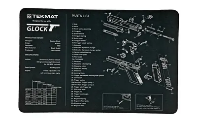 Tekmat Pistol Mat For Glock 17 Blk
