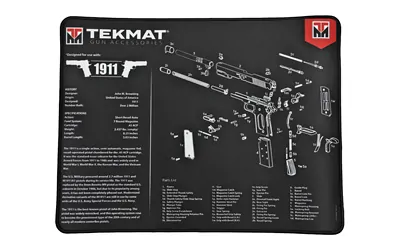 Tekmat Ultra Pstl Mat 1911 Blk
