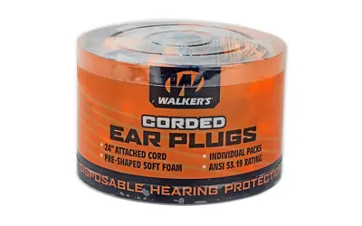 Walker's Foam Ear Crded Plugs 50pk